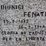 Cippo in memoria di Dionigi Fenati in Via Bordocchio a San Bernardino (foto Paolo Gagliardi)