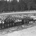 Manifestazione con "balilla" nel Tondo in una foto degli anni '30.